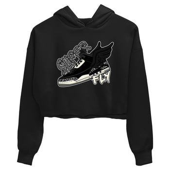 Air Jordan 3 Off Noir shirt to match jordans Super Fly sneaker tees AJ3 Off Noir SNRT Sneaker Release Tees Black 2 Crop T-Shirt