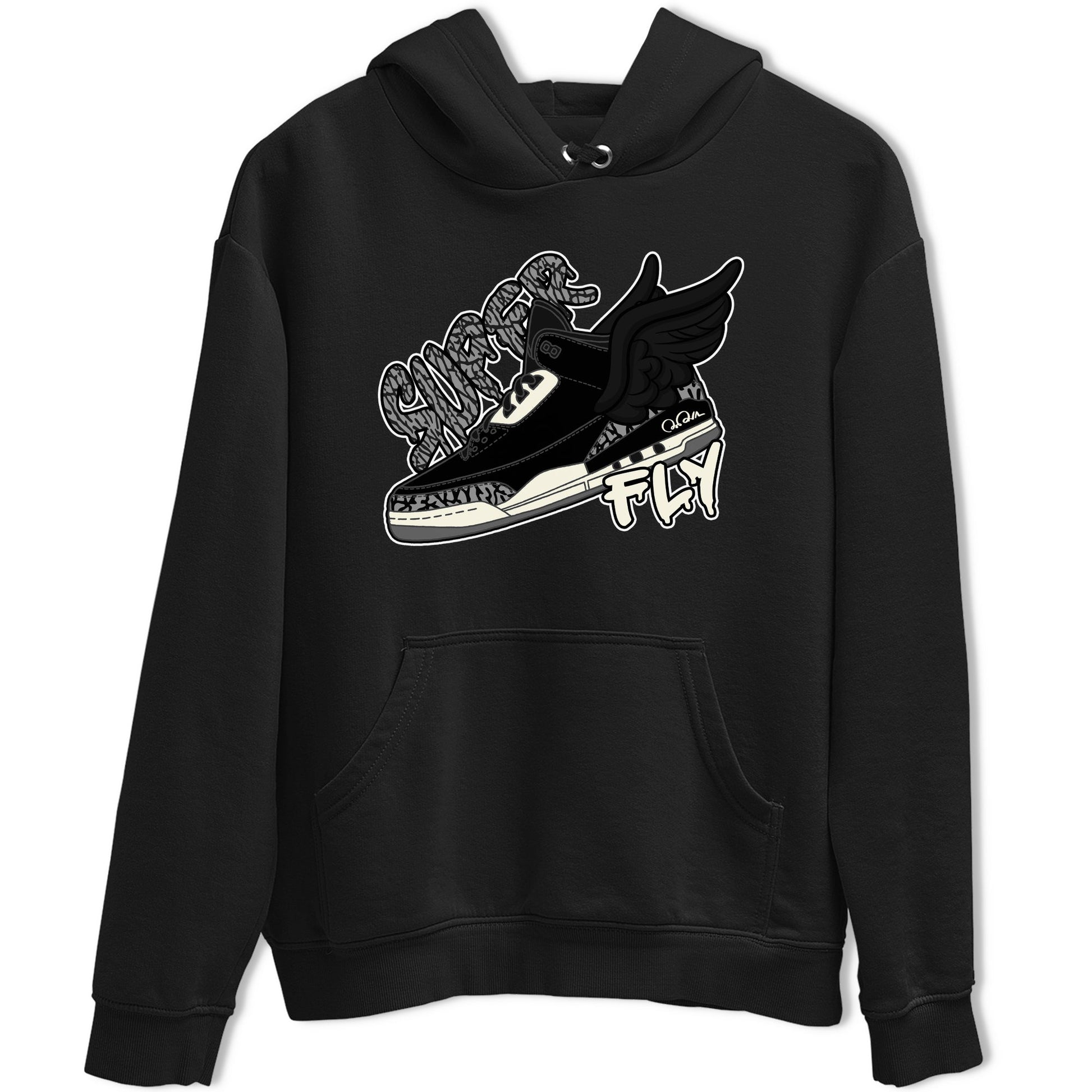 Air Jordan 3 Off Noir shirt to match jordans Super Fly sneaker tees AJ3 Off Noir SNRT Sneaker Release Tees Unisex Black 2 T-Shirt