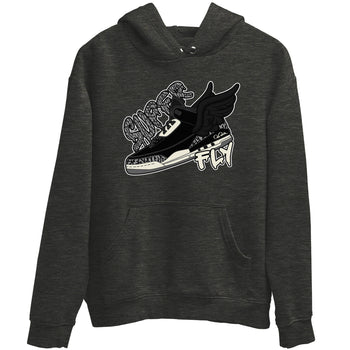 Air Jordan 3 Off Noir shirt to match jordans Super Fly sneaker tees AJ3 Off Noir SNRT Sneaker Release Tees Unisex Charcoal Heather 2 T-Shirt