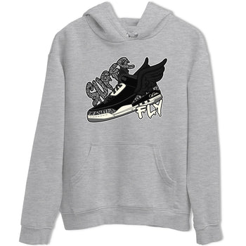 Air Jordan 3 Off Noir shirt to match jordans Super Fly sneaker tees AJ3 Off Noir SNRT Sneaker Release Tees Unisex Heather Grey 2 T-Shirt