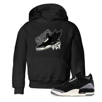 Air Jordan 3 Off Noir shirt to match jordans Super Fly sneaker tees AJ3 Off Noir SNRT Sneaker Release Tees Baby Toddler Black 1 T-Shirt