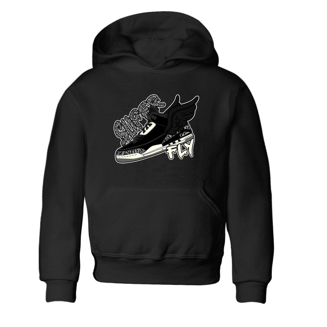 Air Jordan 3 Off Noir shirt to match jordans Super Fly sneaker tees AJ3 Off Noir SNRT Sneaker Release Tees Baby Toddler Black 2 T-Shirt