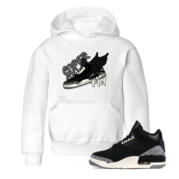 Air Jordan 3 Off Noir shirt to match jordans Super Fly sneaker tees AJ3 Off Noir SNRT Sneaker Release Tees Baby Toddler White 1 T-Shirt