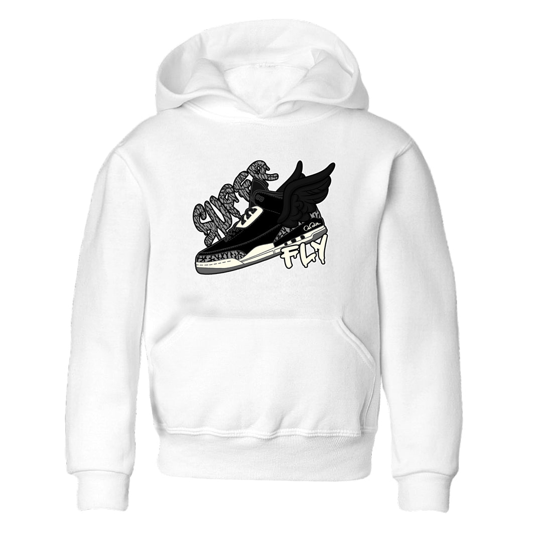 Air Jordan 3 Off Noir shirt to match jordans Super Fly sneaker tees AJ3 Off Noir SNRT Sneaker Release Tees Baby Toddler White 2 T-Shirt