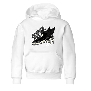 Air Jordan 3 Off Noir shirt to match jordans Super Fly sneaker tees AJ3 Off Noir SNRT Sneaker Release Tees Baby Toddler White 2 T-Shirt