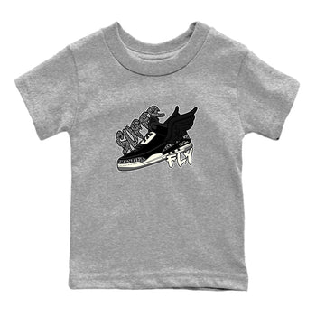 Air Jordan 3 Off Noir shirt to match jordans Super Fly sneaker tees AJ3 Off Noir SNRT Sneaker Release Tees Baby Toddler Heather Grey 2 T-Shirt