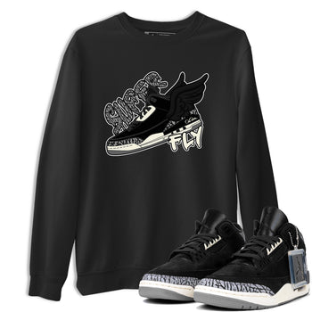 Air Jordan 3 Off Noir shirt to match jordans Super Fly sneaker tees AJ3 Off Noir SNRT Sneaker Release Tees Unisex Black 1 T-Shirt