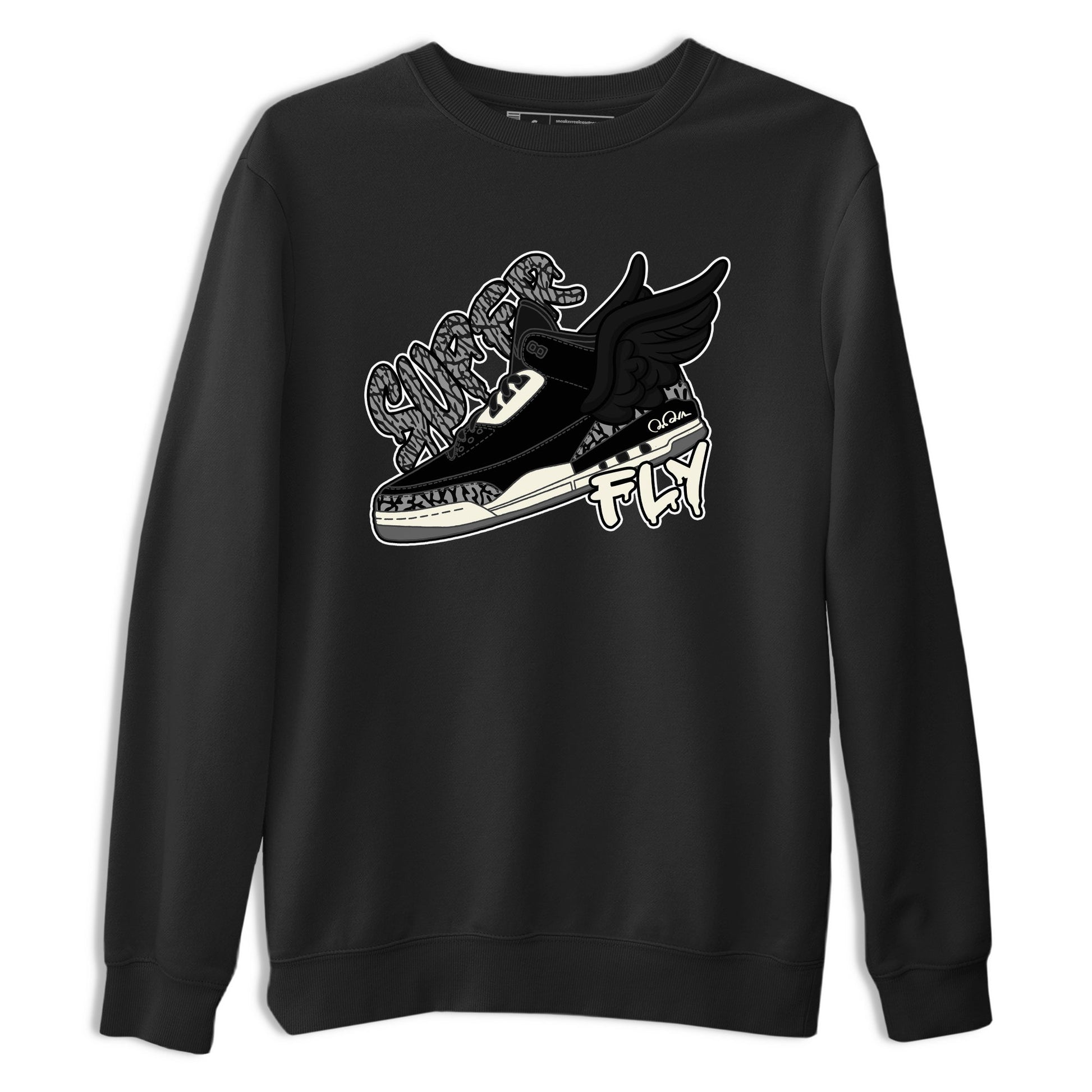 Air Jordan 3 Off Noir shirt to match jordans Super Fly sneaker tees AJ3 Off Noir SNRT Sneaker Release Tees Unisex Black 2 T-Shirt