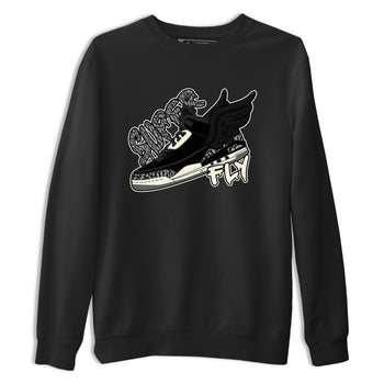 Air Jordan 3 Off Noir shirt to match jordans Super Fly sneaker tees AJ3 Off Noir SNRT Sneaker Release Tees Unisex Black 2 T-Shirt
