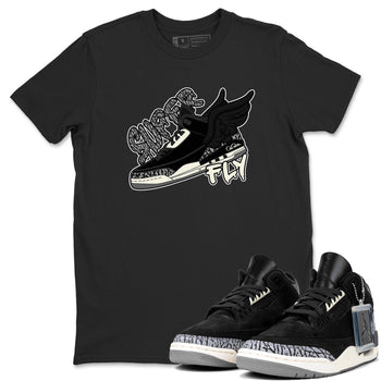 Air Jordan 3 Off Noir shirt to match jordans Super Fly sneaker tees AJ3 Off Noir SNRT Sneaker Release Tees Unisex Black 1 T-Shirt