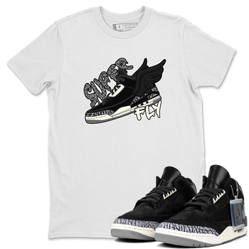 Air Jordan 3 Off Noir shirt to match jordans Super Fly sneaker tees AJ3 Off Noir SNRT Sneaker Release Tees Unisex White 1 T-Shirt