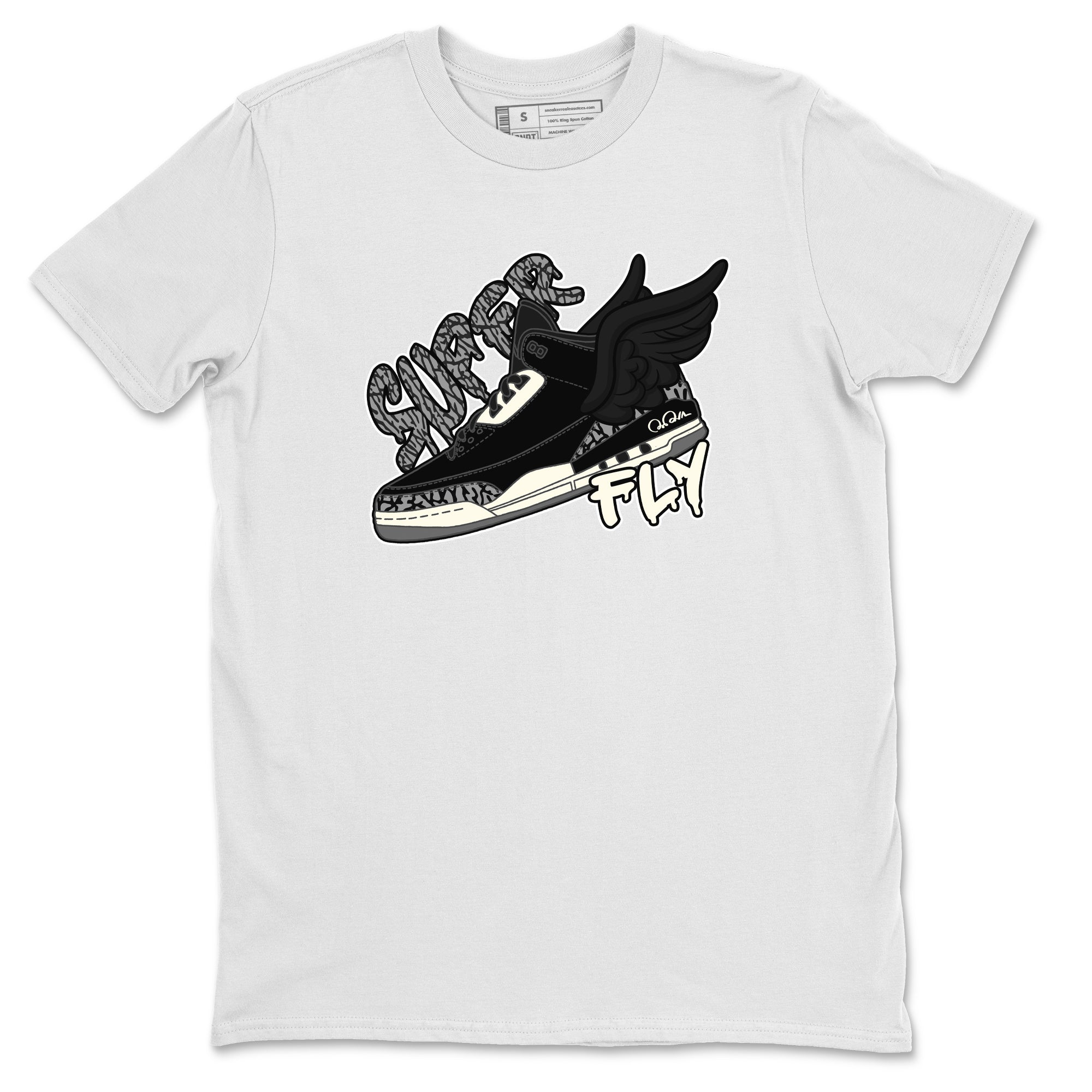 Air Jordan 3 Off Noir shirt to match jordans Super Fly sneaker tees AJ3 Off Noir SNRT Sneaker Release Tees Unisex White 2 T-Shirt
