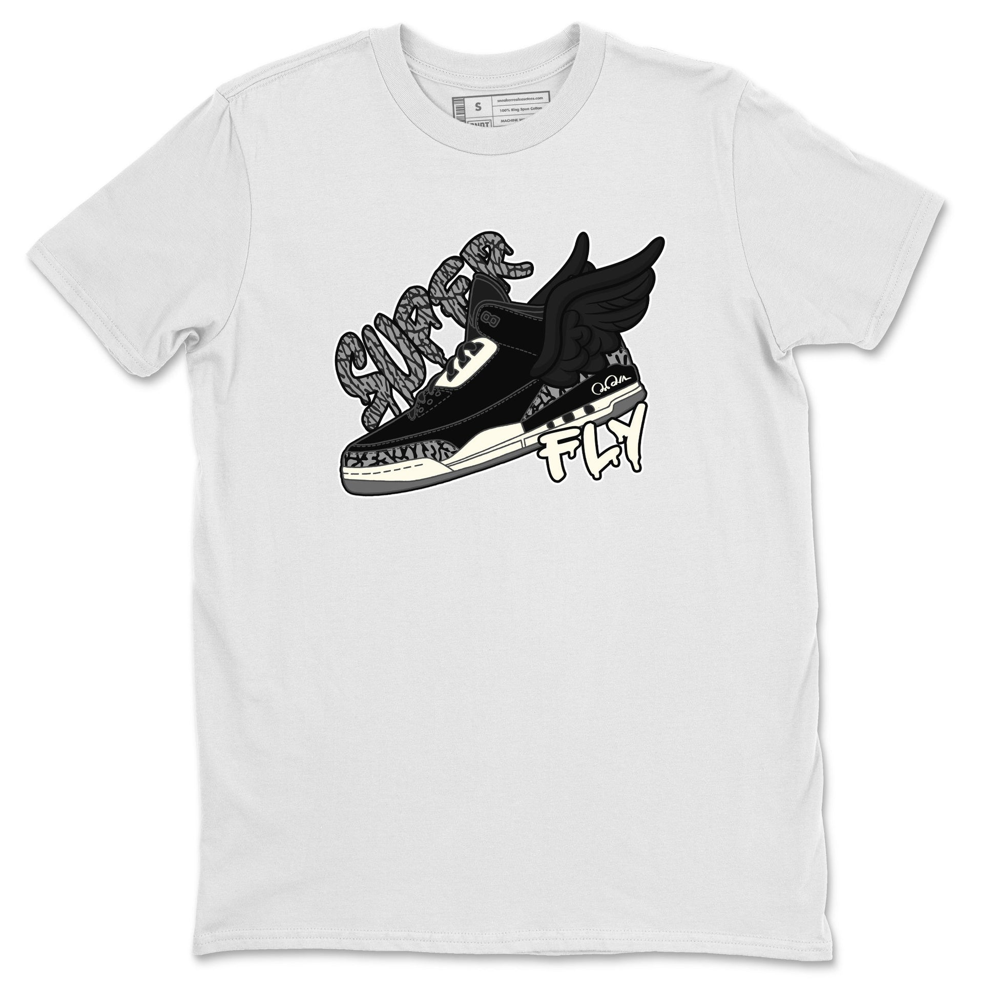 Air Jordan 3 Off Noir shirt to match jordans Super Fly sneaker tees AJ3 Off Noir SNRT Sneaker Release Tees Unisex White 2 T-Shirt