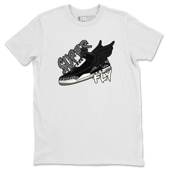 Air Jordan 3 Off Noir shirt to match jordans Super Fly sneaker tees AJ3 Off Noir SNRT Sneaker Release Tees Unisex White 2 T-Shirt
