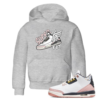 Air Jordan 3 GS Vintage Floral shirt to match jordans Super Fly sneaker tees Air Jordan 3 Vintage Floral SNRT sneaker release tees baby toddler Heather Grey 1 cotton Shirt