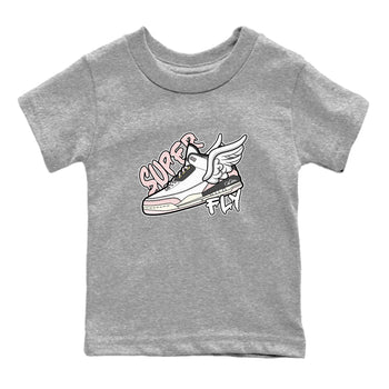 Air Jordan 3 GS Vintage Floral shirt to match jordans Super Fly sneaker tees Air Jordan 3 Vintage Floral SNRT sneaker release tees baby toddler Heather Grey 2 cotton Shirt