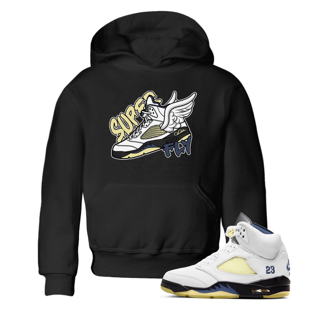 Air Jordan 5 A Ma Maniere x Photon Dust shirt to match jordans Super Fly sneaker tees Jordan 5 A Ma Maniere "Dawn" SNRT Sneaker Release Tees Baby Toddler Black 1 T-Shirt