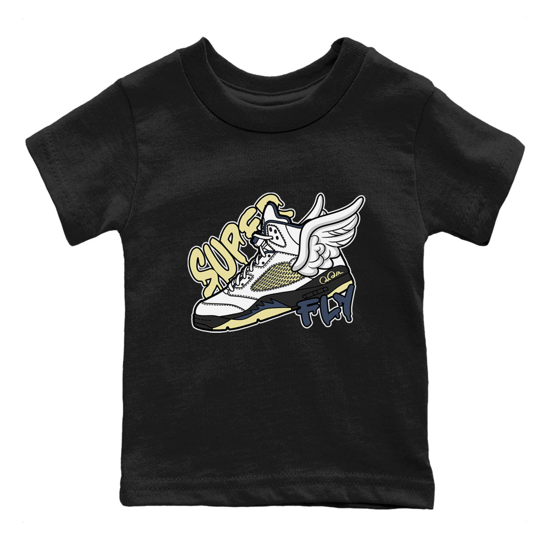 Air Jordan 5 A Ma Maniere x Photon Dust shirt to match jordans Super Fly sneaker tees Jordan 5 A Ma Maniere "Dawn" SNRT Sneaker Release Tees Baby Toddler Black 2 T-Shirt