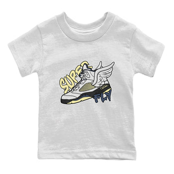 Air Jordan 5 A Ma Maniere x Photon Dust shirt to match jordans Super Fly sneaker tees Jordan 5 A Ma Maniere "Dawn" SNRT Sneaker Release Tees Baby Toddler White 2 T-Shirt