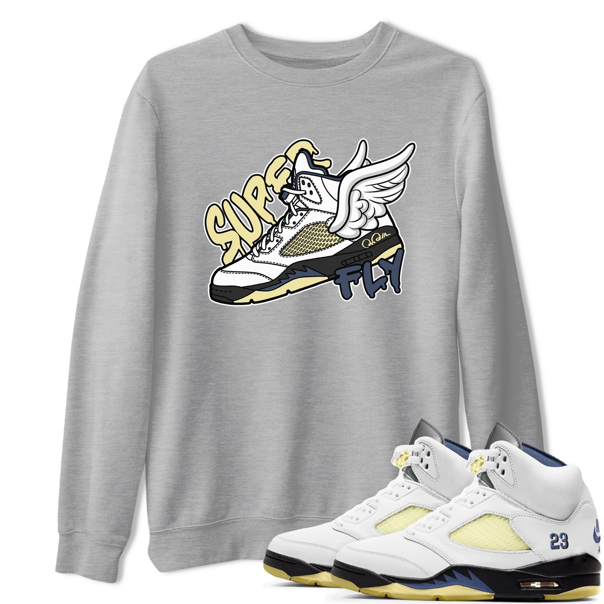 Air Jordan 5 A Ma Maniere x Photon Dust shirt to match jordans Super Fly sneaker tees Jordan 5 A Ma Maniere "Dawn" SNRT Sneaker Release Tees Unisex Heather Grey 1 T-Shirt