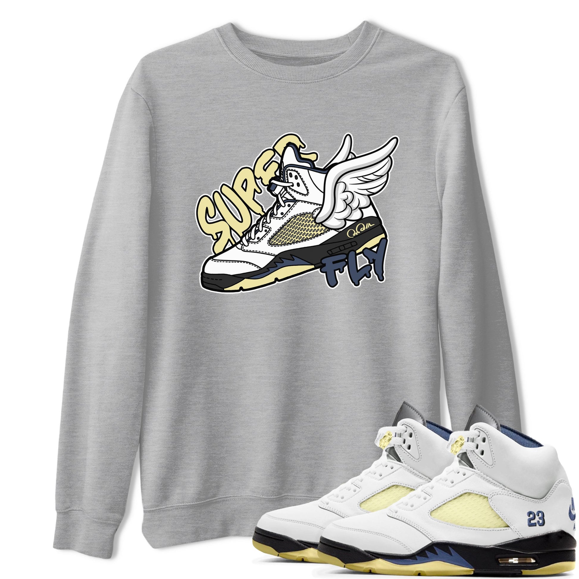 Air Jordan 5 A Ma Maniere x Photon Dust shirt to match jordans Super Fly sneaker tees Jordan 5 A Ma Maniere "Dawn" SNRT Sneaker Release Tees Unisex Heather Grey 1 T-Shirt