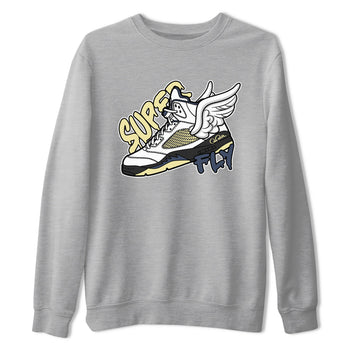 Air Jordan 5 A Ma Maniere x Photon Dust shirt to match jordans Super Fly sneaker tees Jordan 5 A Ma Maniere "Dawn" SNRT Sneaker Release Tees Unisex Heather Grey 2 T-Shirt