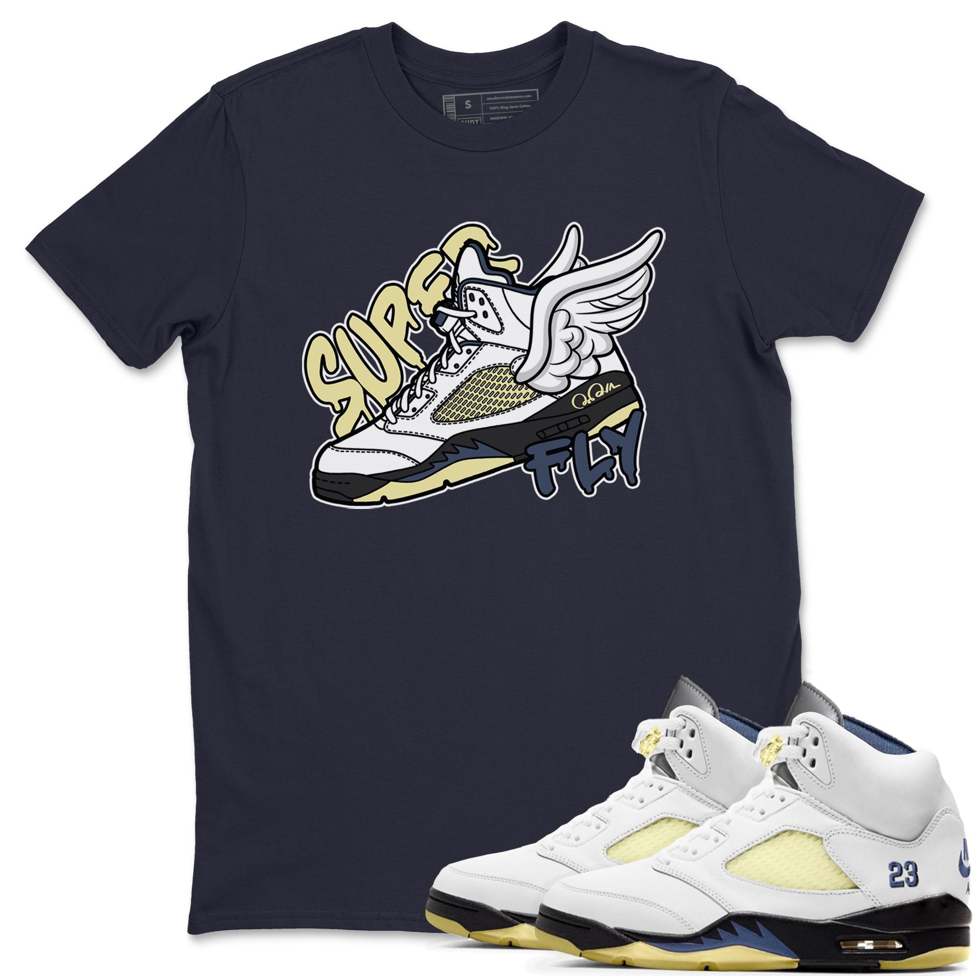 Air Jordan 5 A Ma Maniere x Photon Dust shirt to match jordans Super Fly sneaker tees Jordan 5 A Ma Maniere "Dawn" SNRT Sneaker Release Tees Unisex Navy 1 T-Shirt