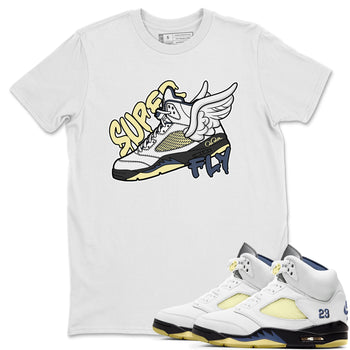 Air Jordan 5 A Ma Maniere x Photon Dust shirt to match jordans Super Fly sneaker tees Jordan 5 A Ma Maniere "Dawn" SNRT Sneaker Release Tees Unisex White 1 T-Shirt