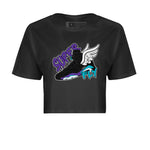 Air Jordan 6 Aqua Sneaker Match Tees Super Fly Sneaker Tees AJ6 Aqua Sneaker Release Tees Women's Shirts Black 2