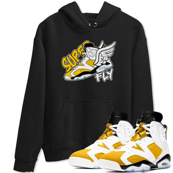 Air Jordan 6 Yellow Ochre shirt to match jordans Super Fly sneaker tees AJ6 Yellow Ochre SNRT Sneaker Release Tees Unisex Black 1 T-Shirt