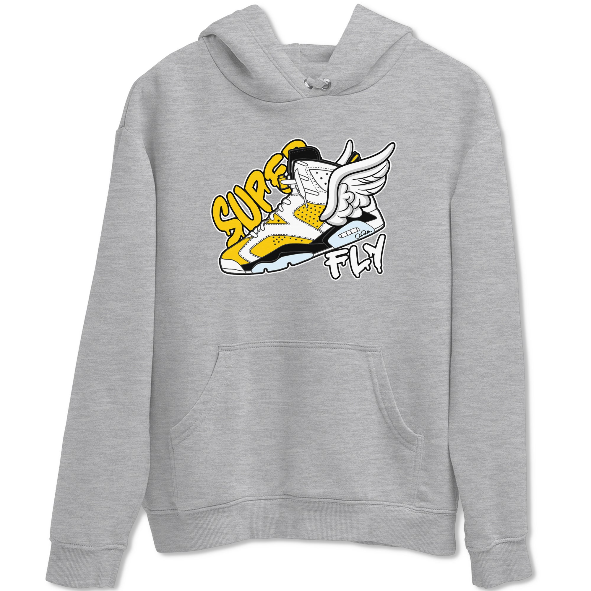Air Jordan 6 Yellow Ochre shirt to match jordans Super Fly sneaker tees AJ6 Yellow Ochre SNRT Sneaker Release Tees Unisex Heather Grey 2 T-Shirt