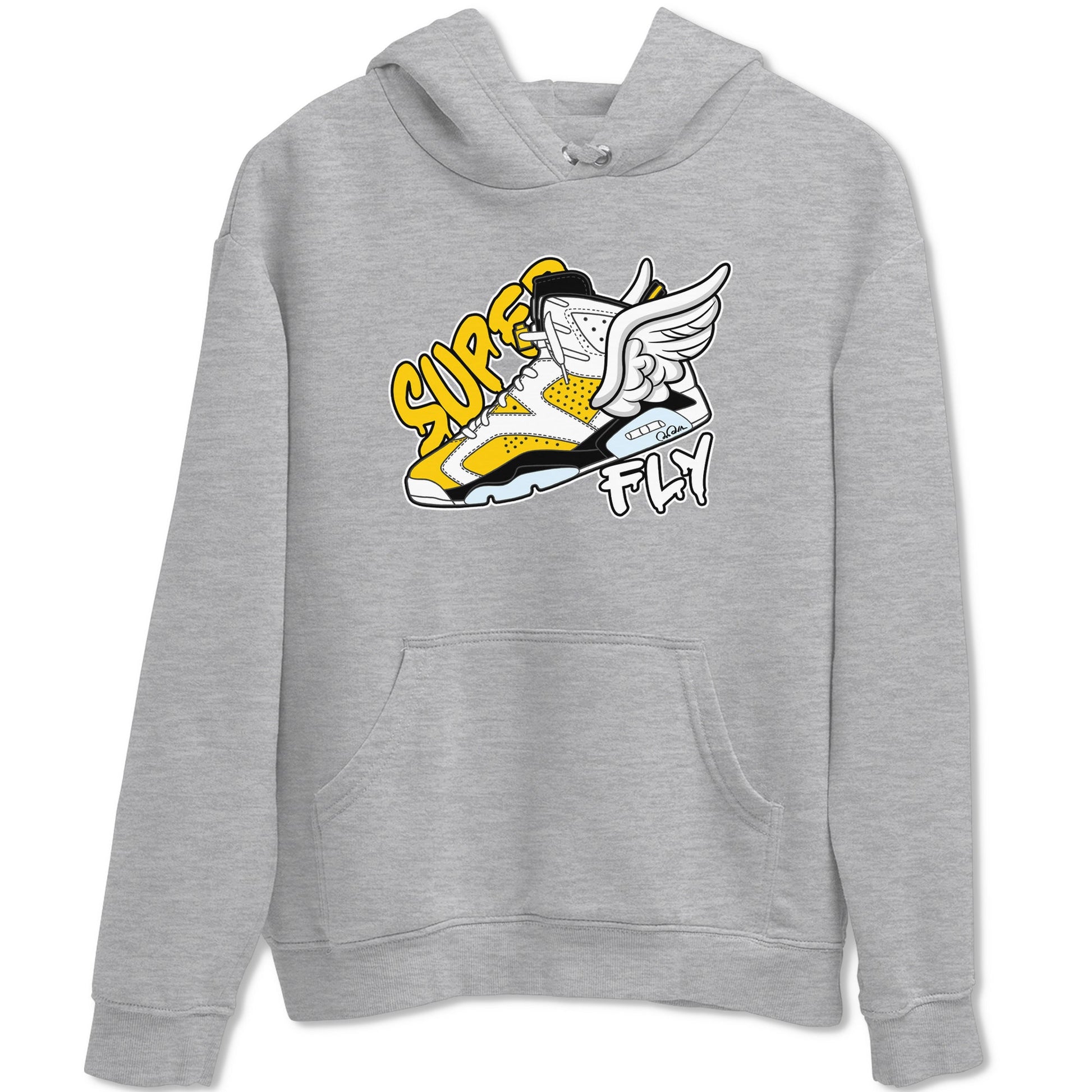 Air Jordan 6 Yellow Ochre shirt to match jordans Super Fly sneaker tees AJ6 Yellow Ochre SNRT Sneaker Release Tees Unisex Heather Grey 2 T-Shirt