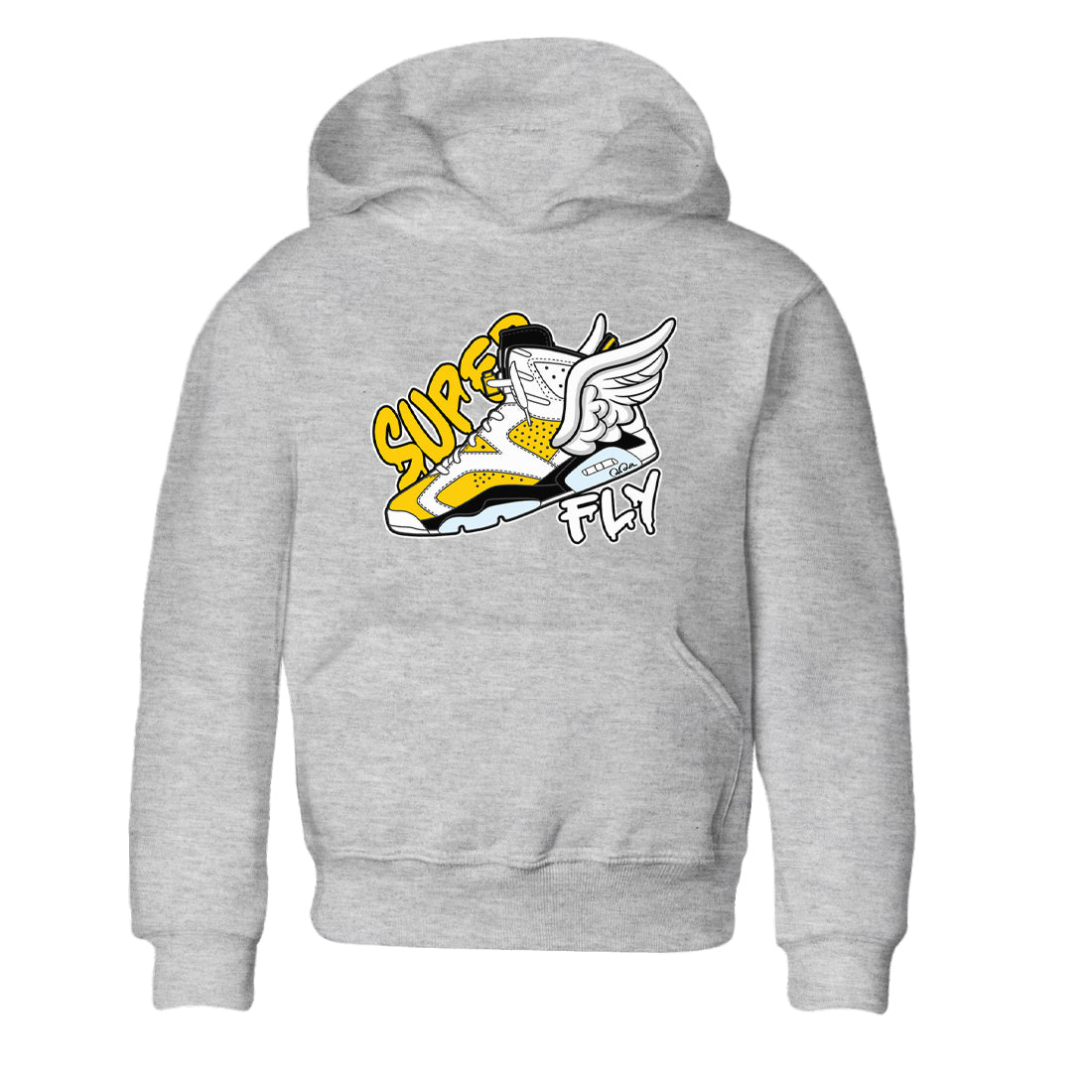 Air Jordan 6 Yellow Ochre shirt to match jordans Super Fly sneaker tees AJ6 Yellow Ochre SNRT Sneaker Release Tees Baby Toddler Heather Grey 2 T-Shirt