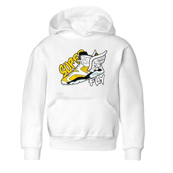 Air Jordan 6 Yellow Ochre shirt to match jordans Super Fly sneaker tees AJ6 Yellow Ochre SNRT Sneaker Release Tees Baby Toddler White 2 T-Shirt