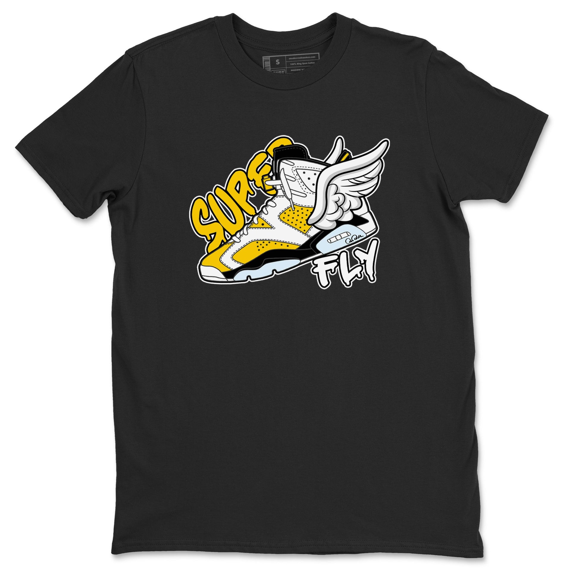 Air Jordan 6 Yellow Ochre shirt to match jordans Super Fly sneaker tees AJ6 Yellow Ochre SNRT Sneaker Release Tees Unisex Black 2 T-Shirt