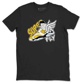 Air Jordan 6 Yellow Ochre shirt to match jordans Super Fly sneaker tees AJ6 Yellow Ochre SNRT Sneaker Release Tees Unisex Black 2 T-Shirt