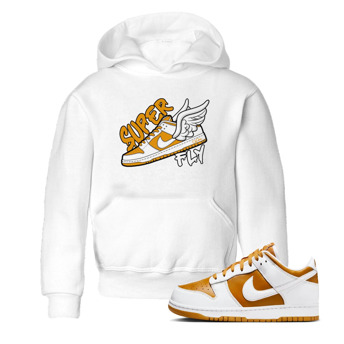 Dunk Dark Curry shirt to match jordans Super Fly sneaker tees AJ1 Low Dark Curry SNRT sneaker release tees baby toddler White 1 cotton Shirt