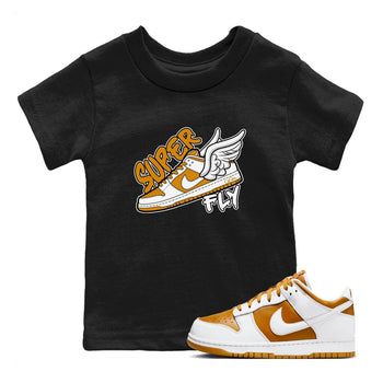 Dunk Dark Curry shirt to match jordans Super Fly sneaker tees AJ1 Low Dark Curry SNRT sneaker release tees baby toddler Black 1 cotton Shirt