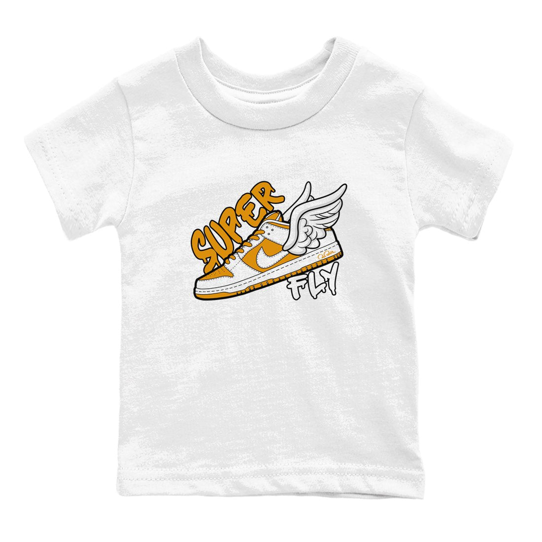 Dunk Dark Curry shirt to match jordans Super Fly sneaker tees AJ1 Low Dark Curry SNRT sneaker release tees baby toddler White 2 cotton Shirt