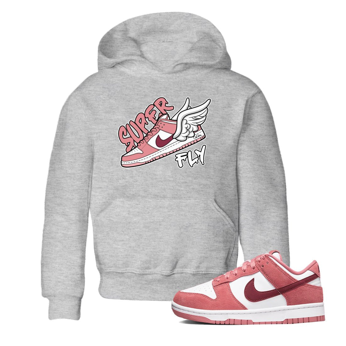 Dunk Valentines Day 2024 shirt to match jordans Super Fly sneaker tees Dunk Happy Valentines Day 2024 SNRT Sneaker Release Tees Baby Toddler Heather Grey 1 T-Shirt