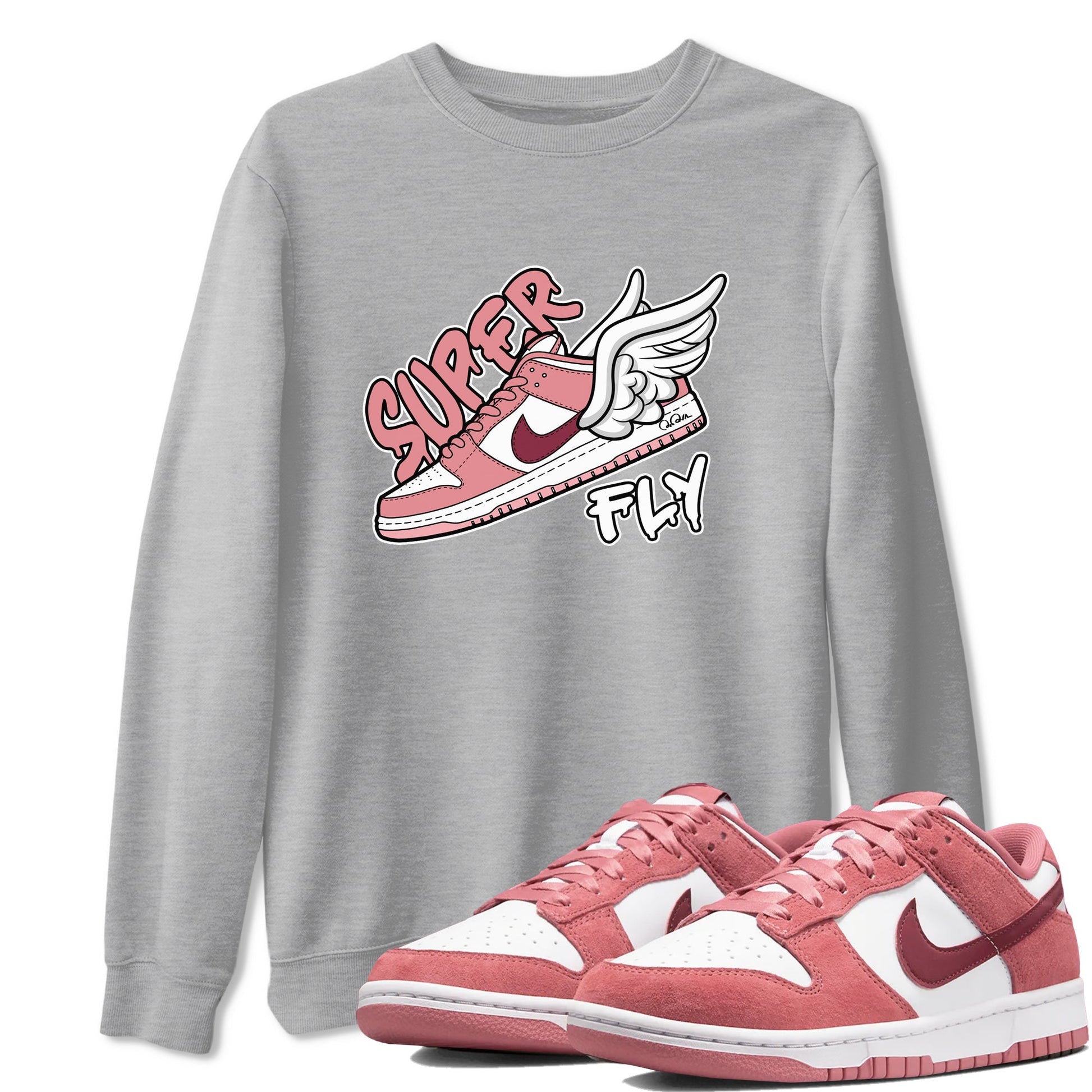 Dunk Valentines Day 2024 shirt to match jordans Super Fly sneaker tees Dunk Happy Valentines Day 2024 SNRT Sneaker Release Tees Unisex Heather Grey 1 T-Shirt