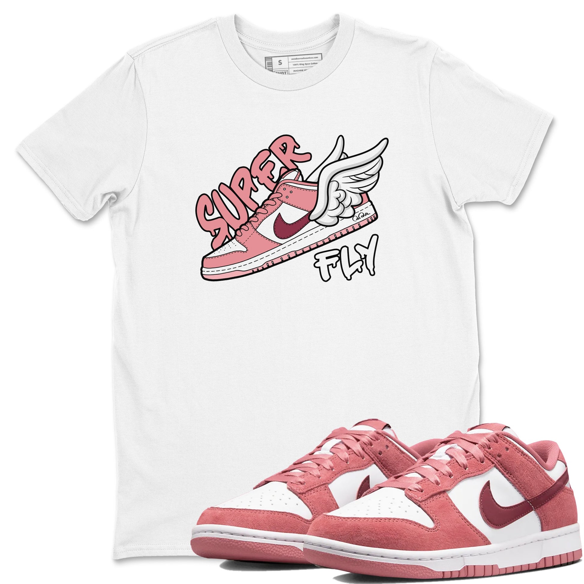 Dunk Valentines Day 2024 shirt to match jordans Super Fly sneaker tees Dunk Happy Valentines Day 2024 SNRT Sneaker Release Tees Unisex White 1 T-Shirt