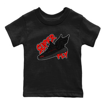 Yeezy 350 Bred shirt to match jordans Super Fly sneaker tees Adidas Yeezy Boost V2 350 Bred SNRT Sneaker Release Tees Baby Toddler Black 2 T-Shirt