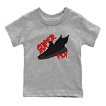 Yeezy 350 Bred shirt to match jordans Super Fly sneaker tees Adidas Yeezy Boost V2 350 Bred SNRT Sneaker Release Tees Baby Toddler Heather Grey 2 T-Shirt