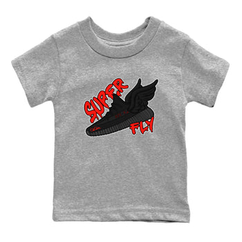 Yeezy 350 Bred shirt to match jordans Super Fly sneaker tees Adidas Yeezy Boost V2 350 Bred SNRT Sneaker Release Tees Baby Toddler Heather Grey 2 T-Shirt