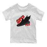 Yeezy 350 Bred shirt to match jordans Super Fly sneaker tees Adidas Yeezy Boost V2 350 Bred SNRT Sneaker Release Tees Baby Toddler White 2 T-Shirt