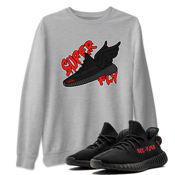 Yeezy 350 Bred shirt to match jordans Super Fly sneaker tees Adidas Yeezy Boost V2 350 Bred SNRT Sneaker Release Tees Unisex Heather Grey 1 T-Shirt