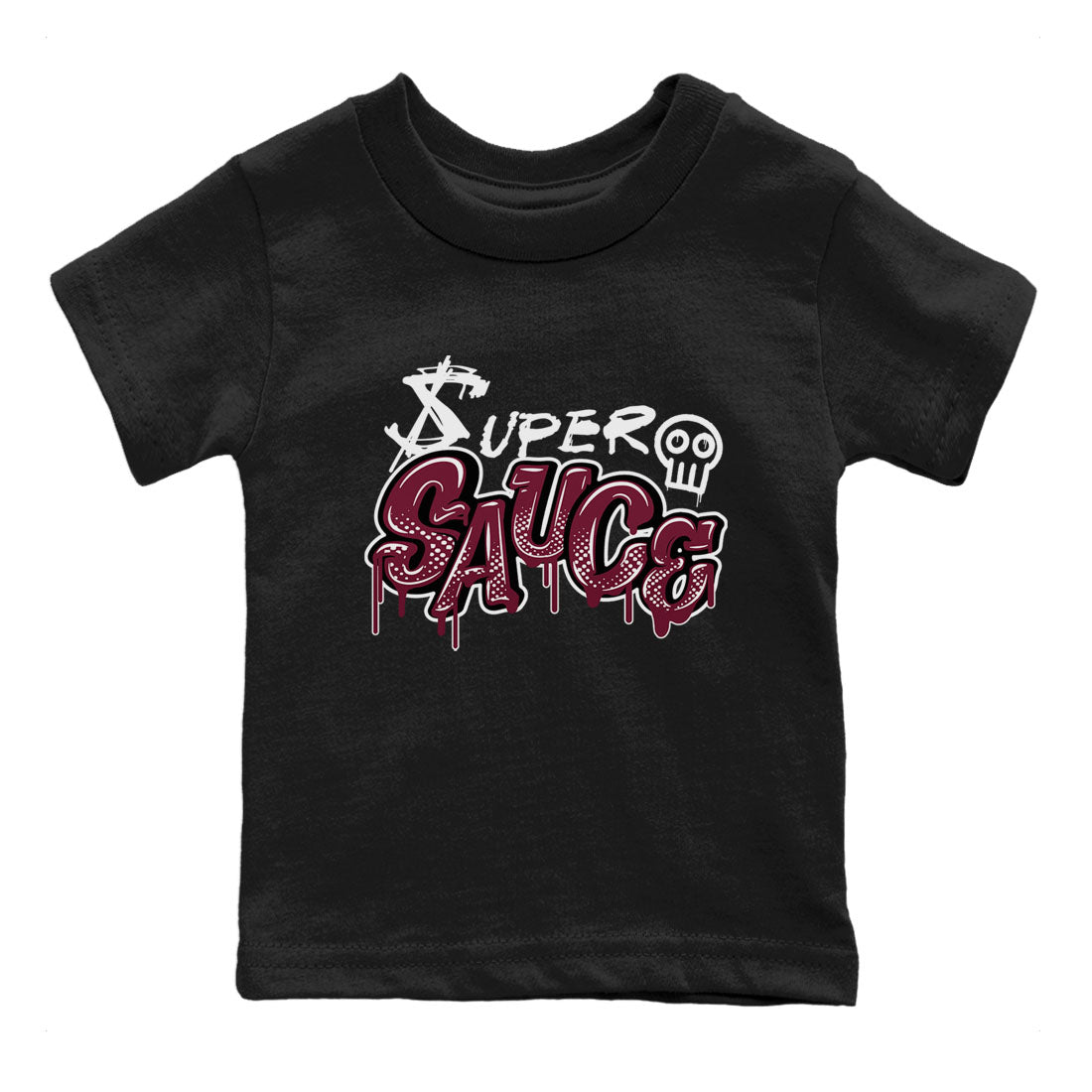 1s Metallic Burgundy shirt to match jordans Super Sauce sneaker tees Air Jordan 1 Metallic Burgundy SNRT sneaker release tees baby toddler Black 2 cotton Shirt