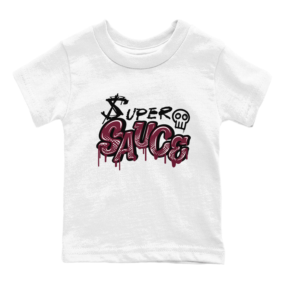 1s Metallic Burgundy shirt to match jordans Super Sauce sneaker tees Air Jordan 1 Metallic Burgundy SNRT sneaker release tees baby toddler White 2 cotton Shirt