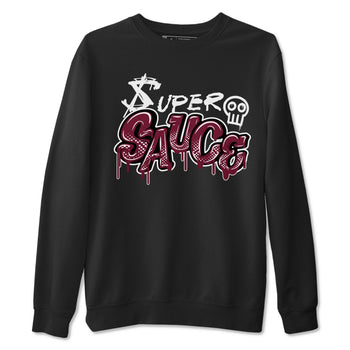 1s Metallic Burgundy shirt to match jordans Super Sauce sneaker tees Air Jordan 1 Metallic Burgundy SNRT Sneaker Release Tees unisex cotton Black 2 crew neck shirt